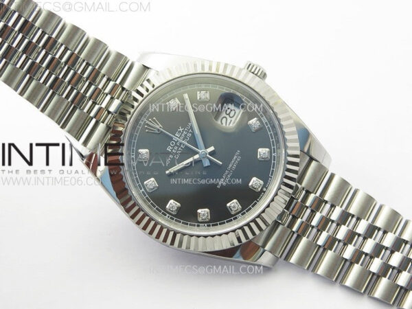 DateJust 41 126334 904L Steel NTF 1:1 Best Edition Gray Dial Crystals Makers on Jubilee Bracelet VR3235 – Bild 2