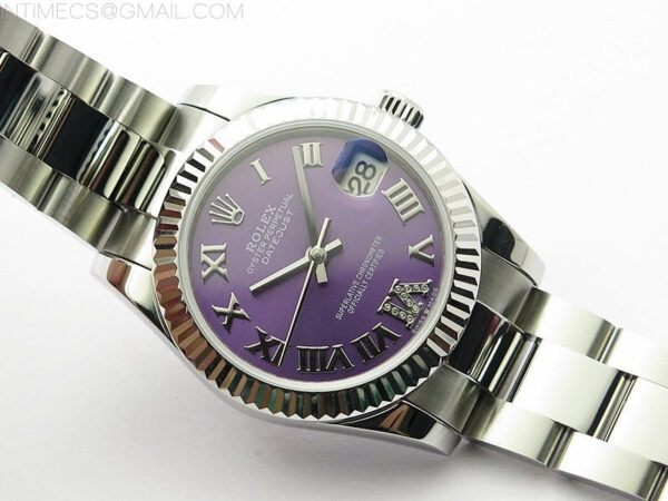 Datejust 31mm 278273 SS BP Best Edition Purple Roman Markers Dial on Oyster Bracelet – Bild 2