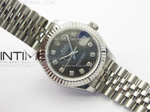 Datejust 28mm 279179 SS APSF Best Edition Gray Dial Crystals Markers on SS Jubilee Bracelet NH05 – Bild 3