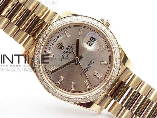 Day-Date 40 RG BP 1:1 Best 228239 RG Diamond Sticks Dial Bezel on SS Bracelet – Bild 2