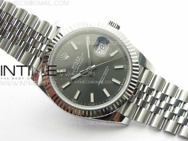 DateJust 41 126334 NTF 1:1 Best Edition 904L Steel Gray Stick Dial on Jubilee Bracelet VR3235 – Bild 2