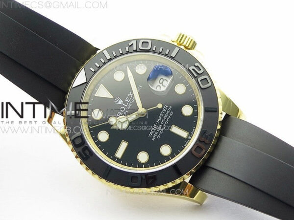 Yacht-Master 126655 YG 3EF 1:1 Best Edition 3D Black Ceramic Bezel on Black Rubber Strap VR3235 – Bild 2