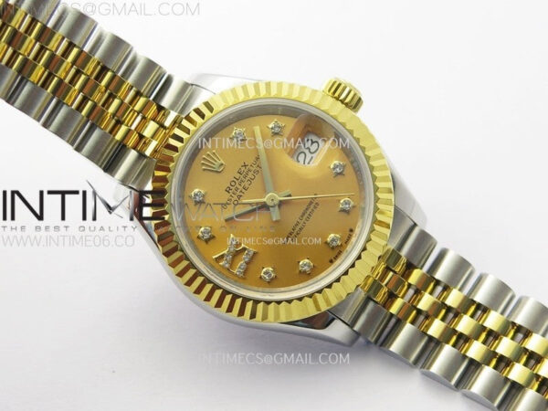 Datejust 28mm 279173 SS/YG APSF Best Edition Gold Dial Star Crystals Markers on Jubilee Bracelet NH05 – Bild 2