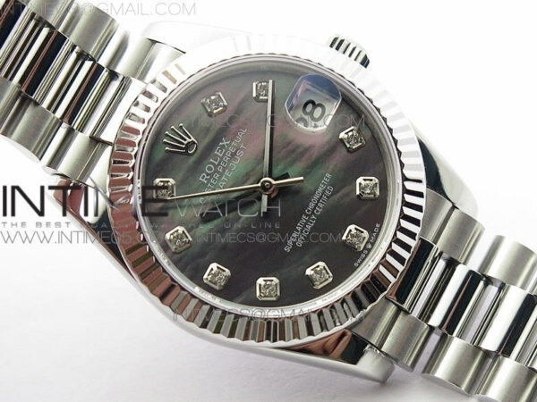 Datejust 31mm 278275 SS BP Best Edition Gray MOP Crystals Markers Dial on SS President Bracelet – Bild 2