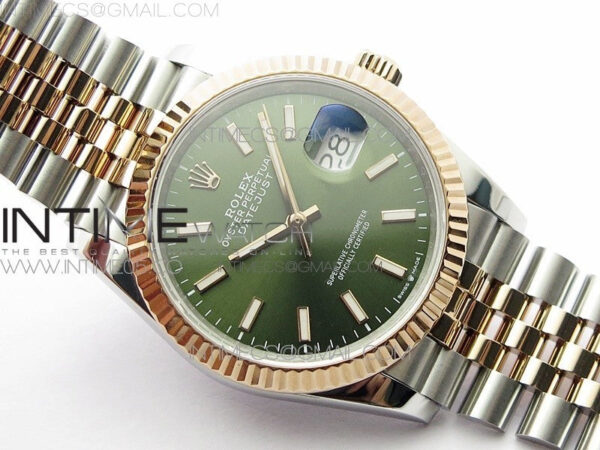 Datejust 36mm 116231 SS/RG BP 1:1 Best Edition Green Dial Stick Markers On SS/RG Jubilee Bracelet A2824 – Bild 2