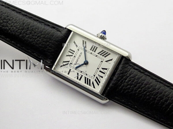 Tank Must Ladies 25mm SS AF 1:1 Best Edition White Dial on Black Leather Strap Ronda Quartz – Bild 2
