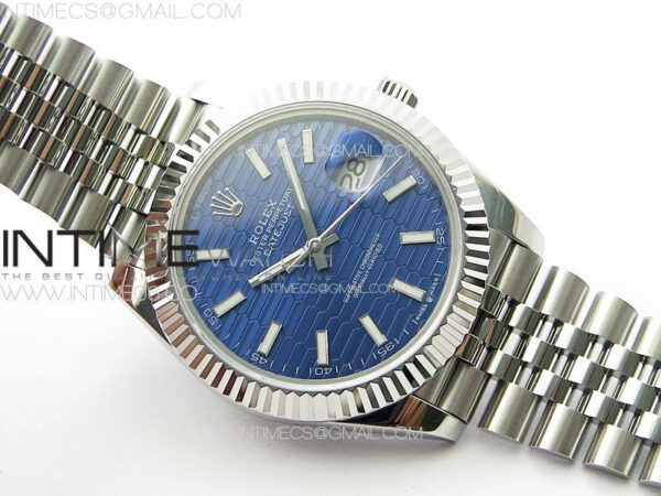 DateJust 41MM 126334 SS APSF 1:1 Best Edition Blue Fluted Dial on SS Jubilee Bracelet SA3235 – Bild 3