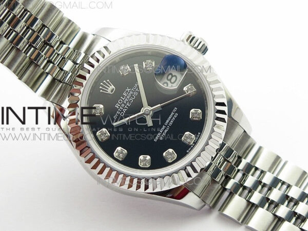 Datejust 28mm 279174 SS BP Best Edition Black Crystal Markers Dial on SS Jubilee Bracelet ETA2671 – Bild 3