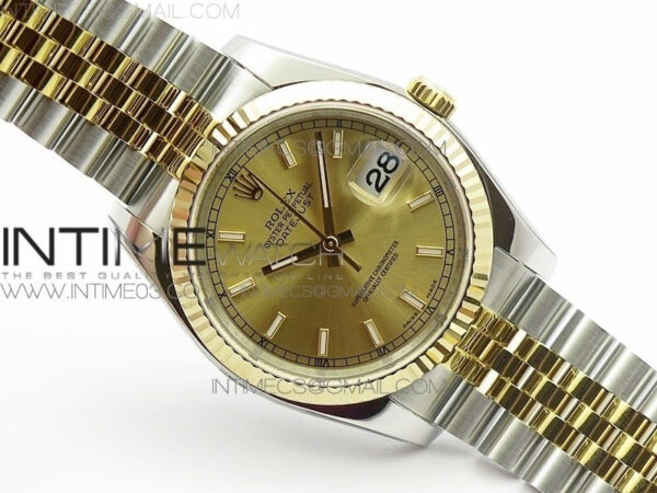 DateJust 36 SS/YG 126233 ARF 1:1 Best Edition YG Dial Stick Markers on SS/YG Jubilee Bracelet SH3135 – Bild 2