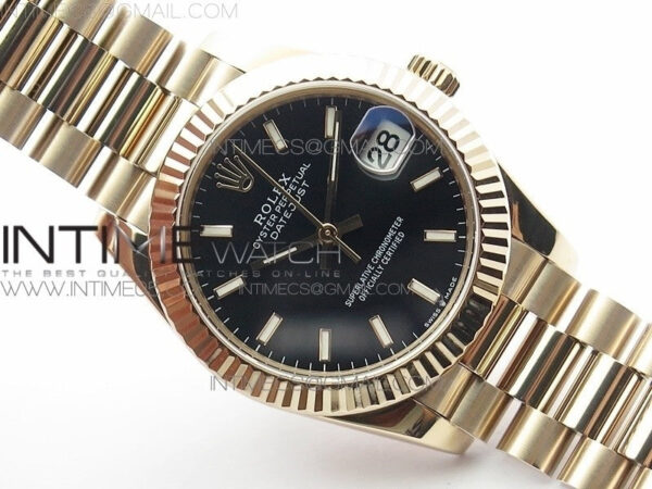 Datejust 31mm 278275 RG BP Best Edition Black Sticks Markers Dial on RG President Bracelet – Bild 2