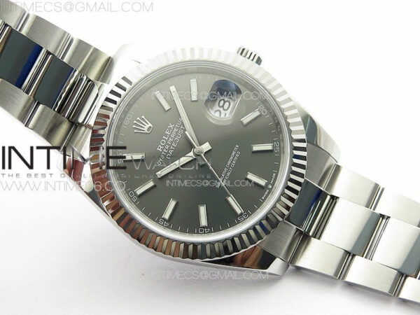 DateJust 41 126334 NTF 1:1 Best Edition 904L Steel Gray Stick Dial on Oyster Bracelet VR3235 – Bild 2