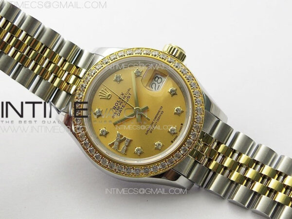 Datejust 28mm 279179 SS/YG APSF Best Edition Gold Dial Stars Crystals Markers on SS/YG Jubilee Bracelet NH05 – Bild 2