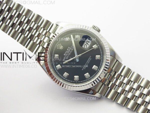 DateJust 36 SS 126234 VSF 1:1 Best Edition 904L Steel Black Dial Diamonds Markers on Jubilee Bracelet VS3235 – Bild 2