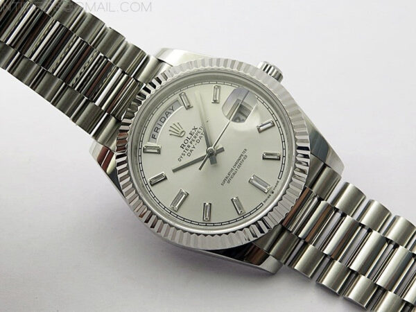 Day Date 40mm 228239 Gain Weight SS/tungsten APSF 1:1 Best Edition Silver Dial T Crystals Markers on SS President Bracelet A2836 – Bild 2