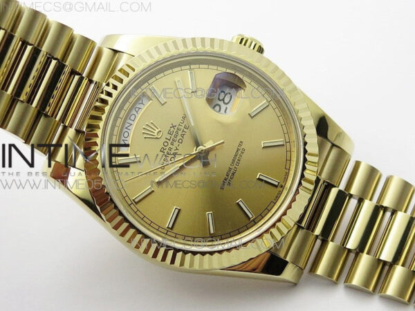 Day-Date 40mm 228239 BP New Dial Version 904 YG  Stick Markers YG Dial on YG President Bracelet A2836 – Bild 2