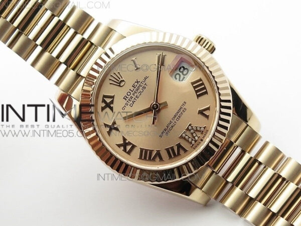 Datejust 31mm 278275 RG BP Best Edition RG Roman Markers Dial @6 Dia on RG President Bracelet – Bild 2