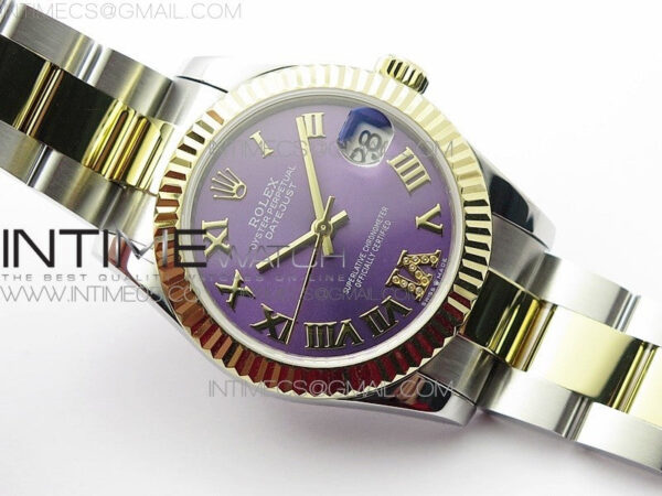 Datejust 31mm 278273 SS/YG BP Best Edition Purple Roman Markers Dial on SS/YG Oyster Bracelet – Bild 2