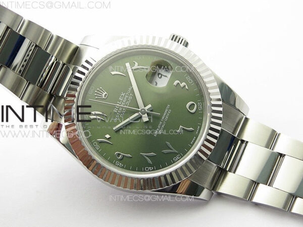 DateJust 41 126334 SS GMF 1:1 Best Edition Green Dial Arabic Markers on Oyster Bracelet – Bild 3