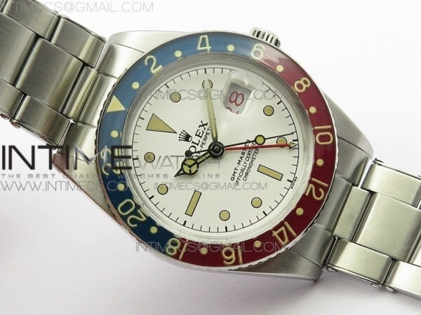 Vintage GMT Master Black/Red Bezel B12 Black Dial Style03 on SS Bracelet A2836 – Bild 2