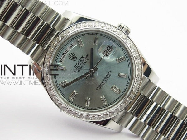 Day-Date 40 SS BP 1:1 Best 228239 Diamond Bezel Blue Dial on SS BraceletDay-Date 40 SS BP 1:1 Best 228239 Diamond Bezel Blue Dial on SS Bracelet – Bild 2