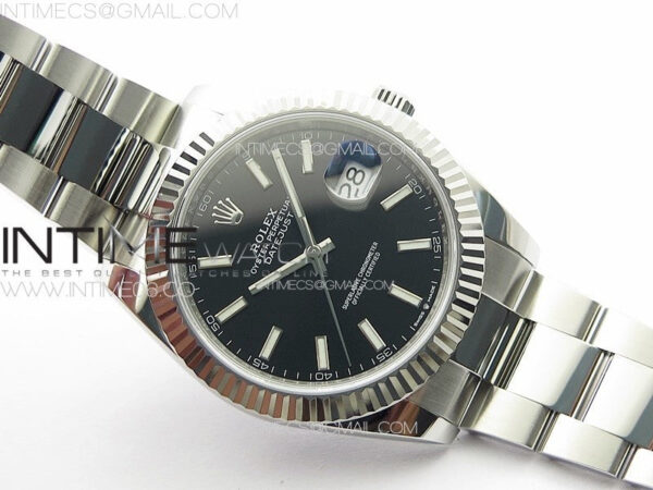 DateJust 41 126334 NTF 1:1 Best Edition 904L Steel Black Stick Dial on Oyster Bracelet VR3235 – Bild 3