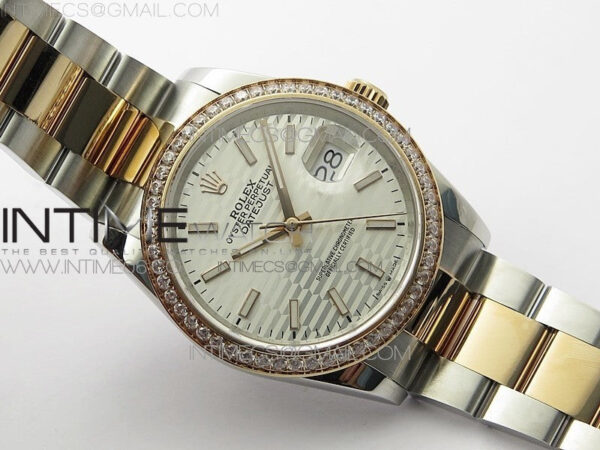 DateJust 36 SS/RG 126281 BP 1:1 Best Edition Silver Dial on Oyster Bracelet – Bild 2