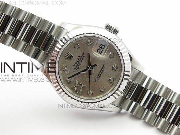 DateJust 28mm SS BP Best Edition Silver Dial XI Diamond on SS Bracelet ETA2671 – Bild 2