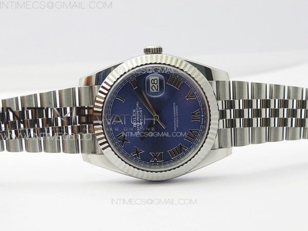 DateJust 41 126334 Clean 1:1 Best Edition 904L Steel Blue Roman Dial on Jubilee Bracelet VR3235 – Bild 3