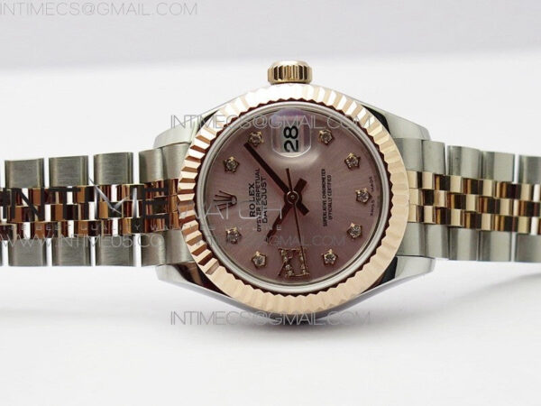 Datejust 28mm 279173 SS/RG BP Best Edition Silver Stars Crystal Markers Dial on SS/RG Jubilee Bracelet ETA2671 – Bild 3