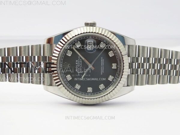 DateJust 41 126334 904L Steel NTF 1:1 Best Edition Gray Dial Crystals Makers on Jubilee Bracelet VR3235 – Bild 3