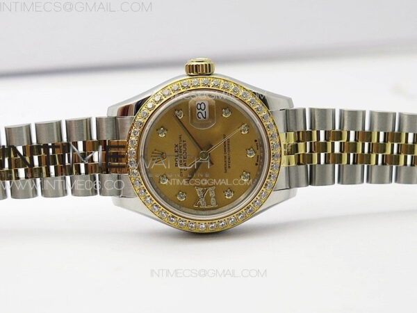 Datejust 28mm 279179 SS/YG APSF Best Edition Gold Dial Stars Crystals Markers on SS/YG Jubilee Bracelet NH05 – Bild 3