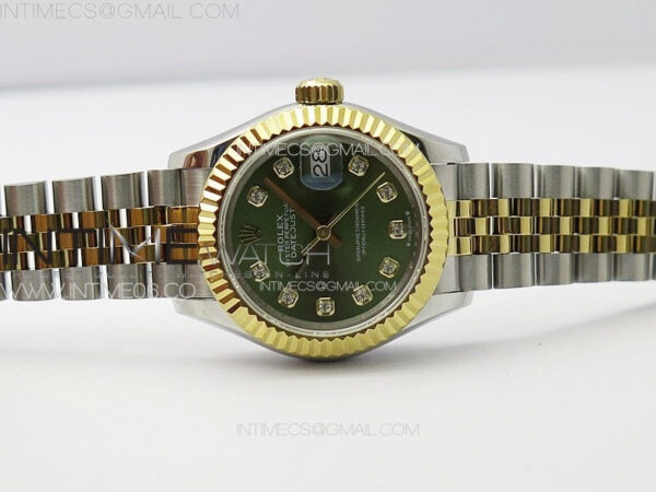 Datejust 28mm 279179 SS/YG APSF Best Edition Green Dial Crystals Markers on SS/YG Jubilee Bracelet NH05 – Bild 3