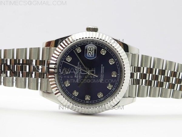 DateJust 41 126334 SS BP 1:1 Best Edition New Version Blue Crystal Markers Dial on Jubilee Bracelet – Bild 3