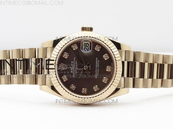 Datejust 31mm 278275 RG BP Best Edition MOP Gray Crystal Markers Dial on RG President Bracelet – Bild 3