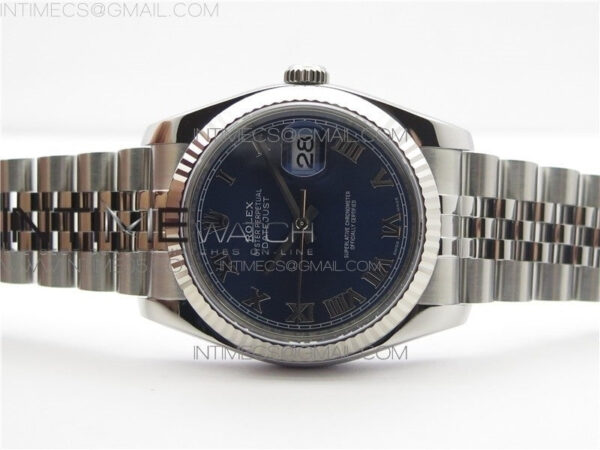 DateJust 36 SS 116234 ARF 1:1 Best Edition 904L Steel Blue Dial Roman Markers on Jubilee Bracelet SH3135 V3 – Bild 3