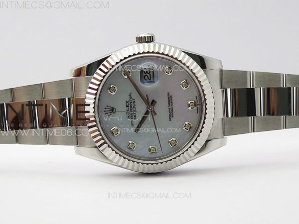 DateJust 41MM 126334 SS APSF 1:1 Best Edition White MOP Dial on SS Oyster Bracelet SA3235 – Bild 3