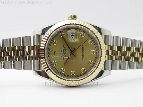 DateJust 41 126333 Wrapped SS/YG 3EF 1:1 Best Edition YG Dial Crystal Markers on Wrapped SS/YG Jubilee Bracelet A3235 – Bild 4