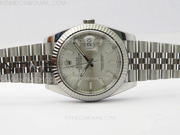 DateJust 41 126334 Clean 1:1 Best Edition 904L Steel Silver Stick Dial on Jubilee Bracelet VR3235 – Bild 3