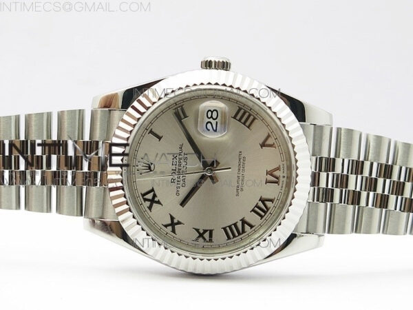 DateJust 41 126334 SS BP 1:1 Best Edition New Version Silver Roman Markers Dial on Jubilee Bracelet – Bild 3