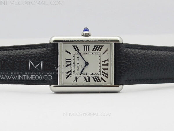 Tank Must Ladies 25mm SS K11F 1:1 Best Edition White Dial on Black Leather Strap Ronda Quartz – Bild 3
