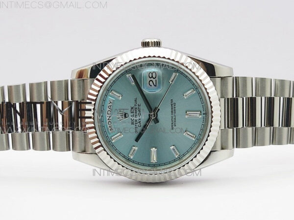 Day-Date 40mm 228239 BP New Dial Version 904 SS Ice Blue Stick Markers Dial on SS President Bracelet A2836 – Bild 3