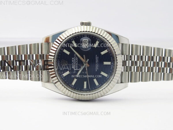 DateJust 41 126334 904L Steel NTF 1:1 Best Edition Blue Fluted Dial on Jubilee Bracelet VR3235 – Bild 3