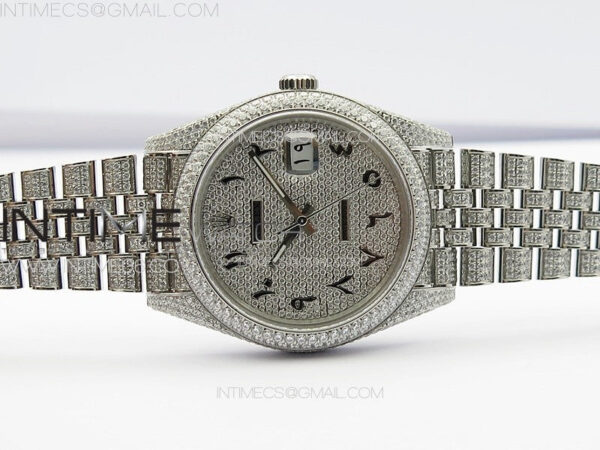 DateJust 41 126334 Full Paved Diamonds BP Best Edition Diamond Dial Arabic Markers on Jubilee Bracelet A2824 – Bild 3