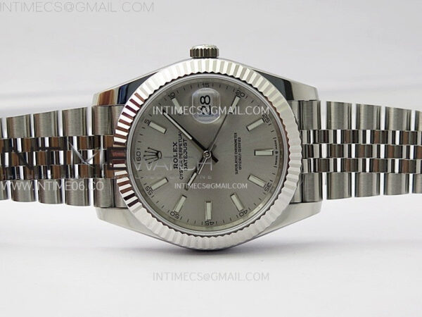 DateJust 41mm 126334 904 SS ARF 1:1 Best Edition Silver Dial Sticks Markers on Jubilee Bracelet SH3235 – Bild 3