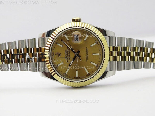 DateJust 41MM 126334 SS/YG APSF 1:1 Best Edition Gold Dial Sticks Markers on SS Jubilee Bracelet SA3235 – Bild 3
