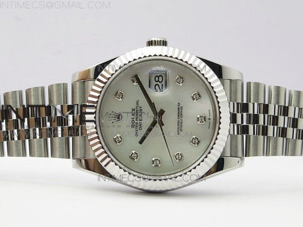 DateJust 41 126334 SS BP 1:1 Best Edition New Version White MOP Crystals Markers Dial on Jubilee Bracelet – Bild 3