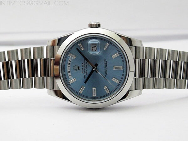 Day Date 40mm 228239 Gain Weight SS/tungsten APSF 1:1 Best Edition Ice Blue Dial T Crystals Markers on SS President Bracelet A2836 – Bild 3