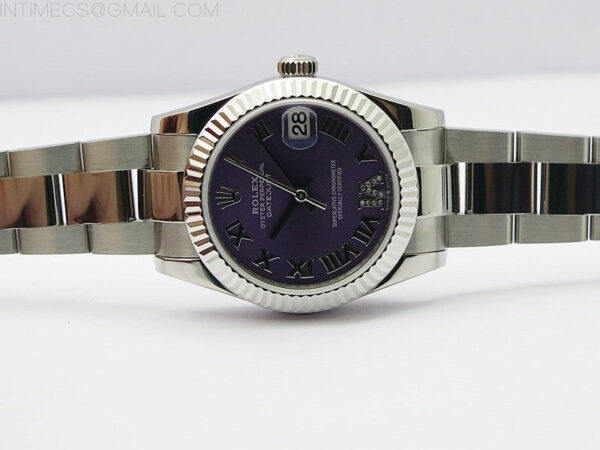Datejust 31mm 278273 SS BP Best Edition Purple Roman Markers Dial on Oyster Bracelet – Bild 3