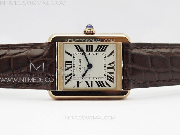Tank Solo Ladies 25mm RG K11F 1:1 Best Edition White Dial on Brown Leather Strap Ronda Quartz – Bild 3