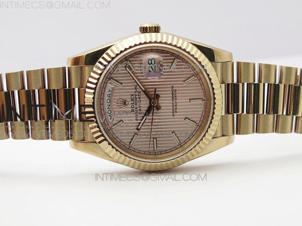 Day-Date 40mm 228239 BP New Dial Version 904 RG Texure Stick Markers Dial on RG President Bracelet A2836 – Bild 3